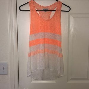 Orange with white stripes tank top